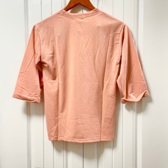 NWT Boxy 3/4 Sleeves Tee Shirt Pink - Picture 7 of 14